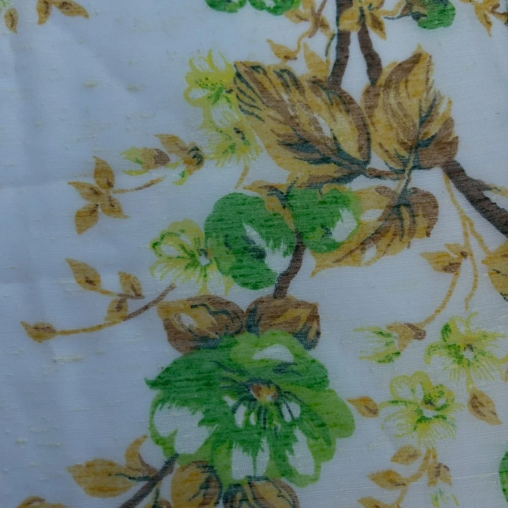 Pair vintage early 70’s floral curtains